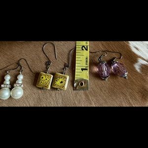 3 pair of earrings
